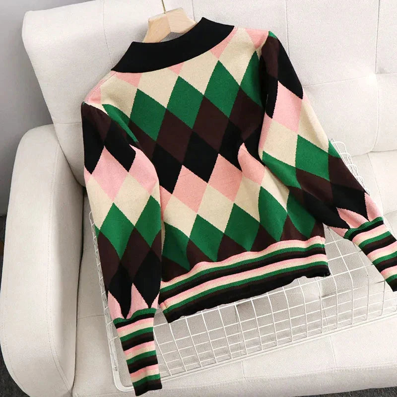 Peter Pan Collar Knitted Ugly Sweater