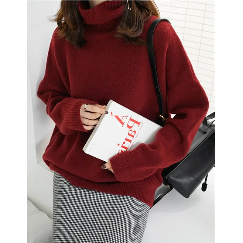 Turtleneck Loose Wool Sweater