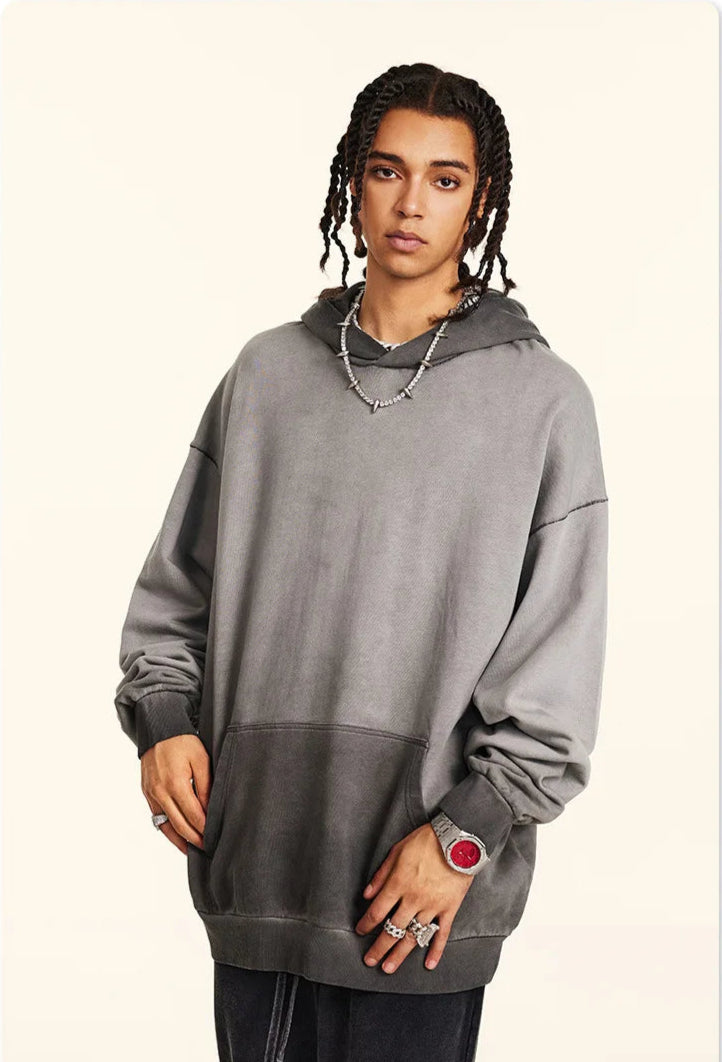 Oversized Retro Washed Cotton Hoodies