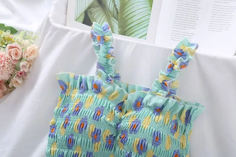 Print Folds Bohemian Sleeveless Vest
