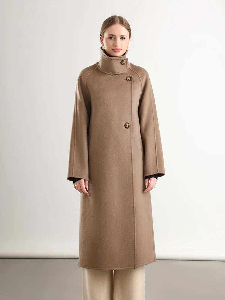 Single Breasted Versile 100% Wool Coat