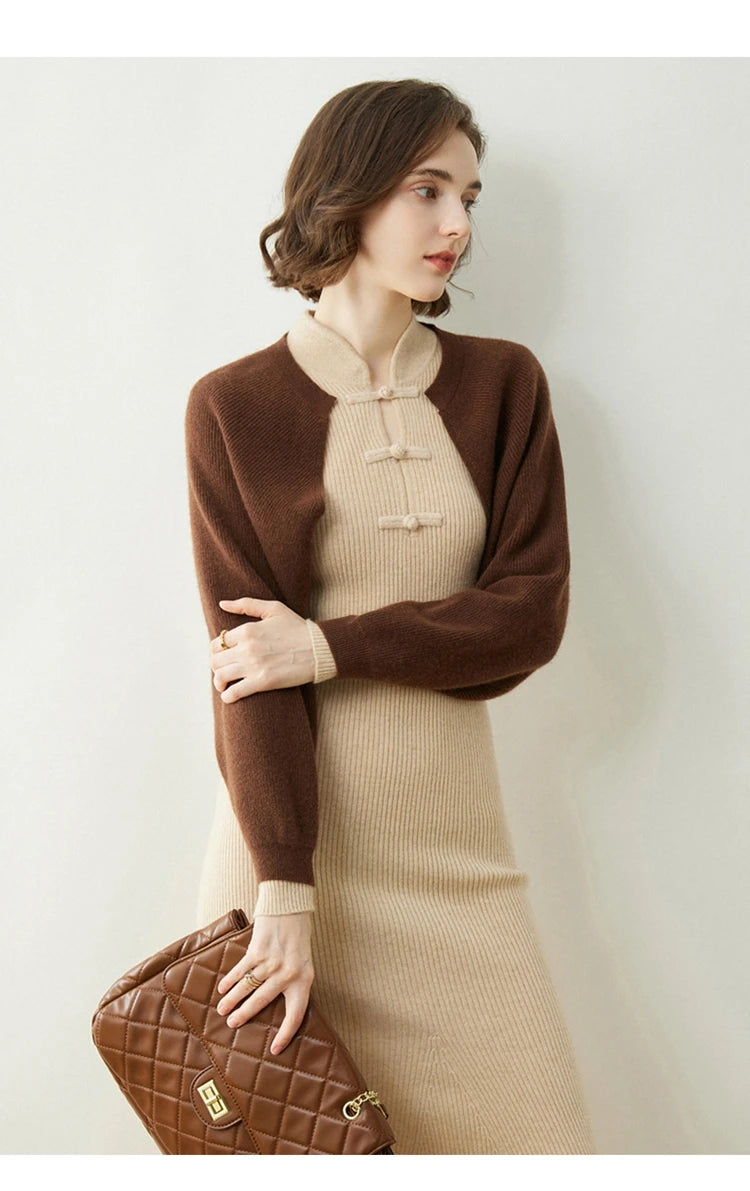 100% Cashmere Poncho Scarf