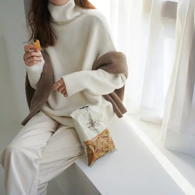 Turtleneck Loose Wool Sweater