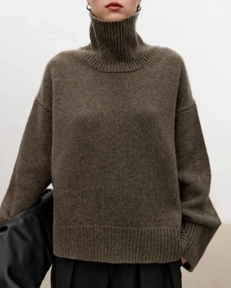Oversized Cashmere Turtleneck Sweater