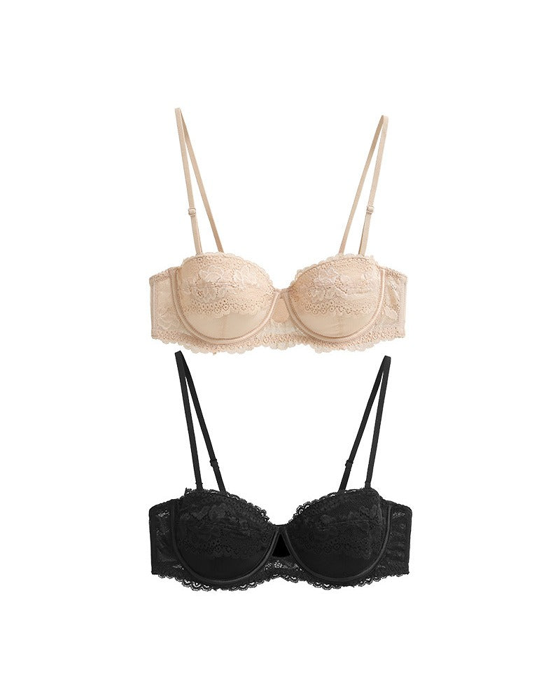 Lace half-cup breathable seamless bra