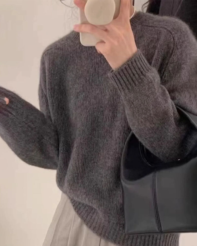 100% Cashmere Crewneck Sweater