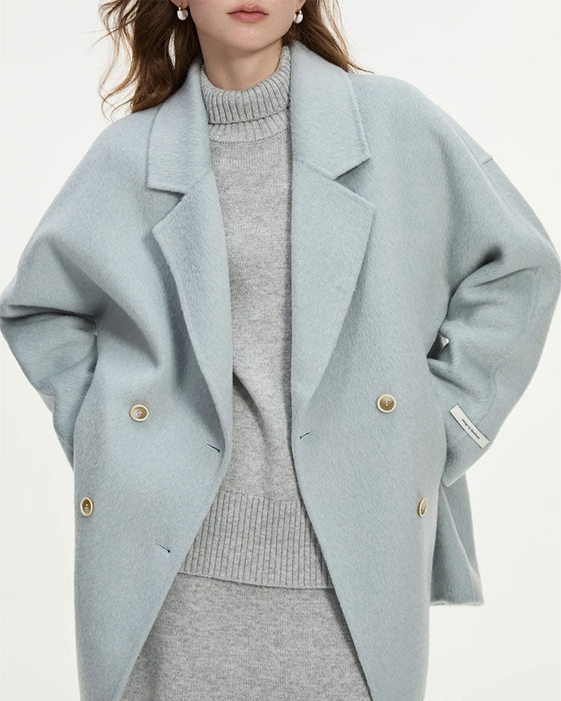 100% Wool Short Woolen Coat