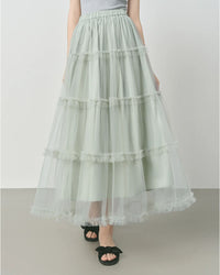 Mesh A-line Cake Skirt