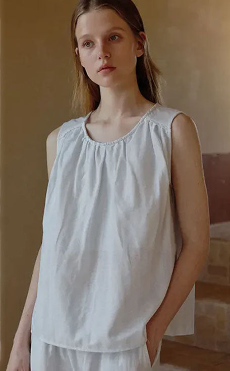 Light-colored Striped Loungewear Set