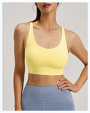 One-piece shockproof gathering sports bra