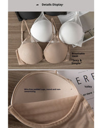 U-shaped mesh neck and back underwear Bra
