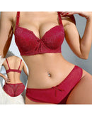 Comfortable Gathering Adjustment Lace Underwear Set