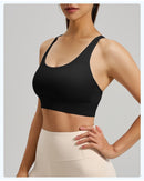One-piece shockproof gathering sports bra