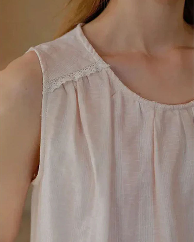 Light-colored Striped Loungewear Set