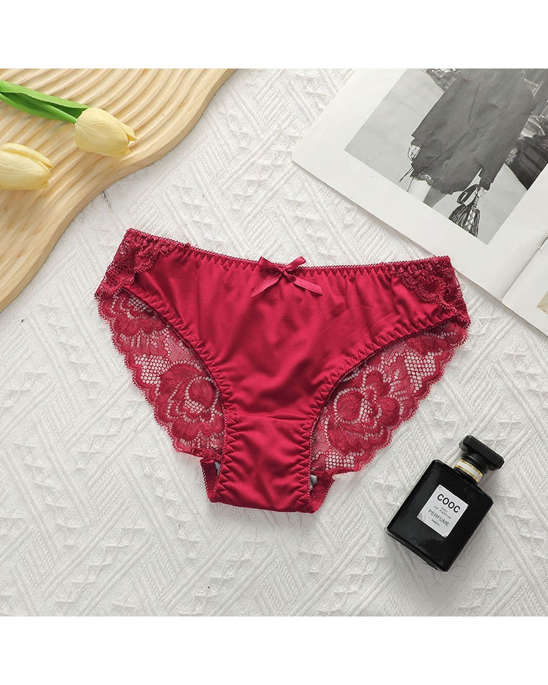 Comfortable Gathering Adjustment Lace Underwear Set