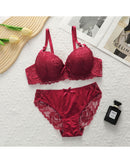 Comfortable Gathering Adjustment Lace Underwear Set