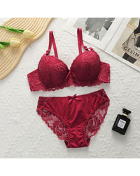 Comfortable Gathering Adjustment Lace Underwear Set