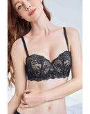 Gather Lace Bra Underwear Set
