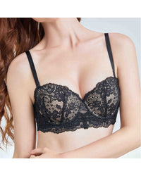 Gather Lace Bra Underwear Set