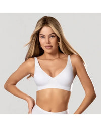 V-neck seamless rimless bra