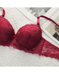 Comfortable Gathering Adjustment Lace Underwear Set