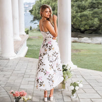 Floral Print High-Low Maxi Dress
