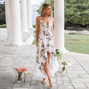 Floral Print High-Low Maxi Dress
