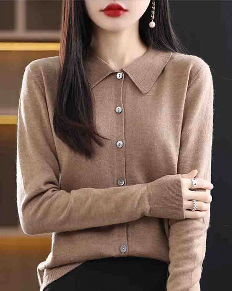 Basic Wool Shirt Cardigan