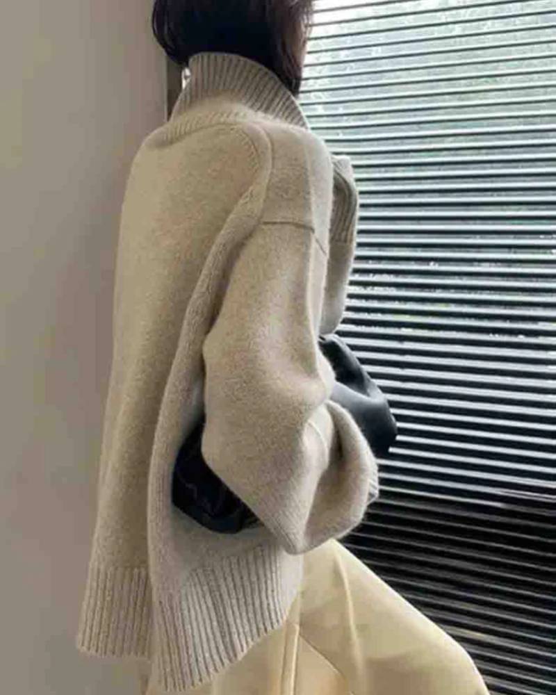 Cashmere Turtleneck Pullover Sweater