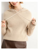 Wool Knitted Hooded Sweater