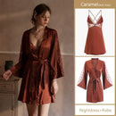 Sexy Lace Nightdress & Short Robe Set