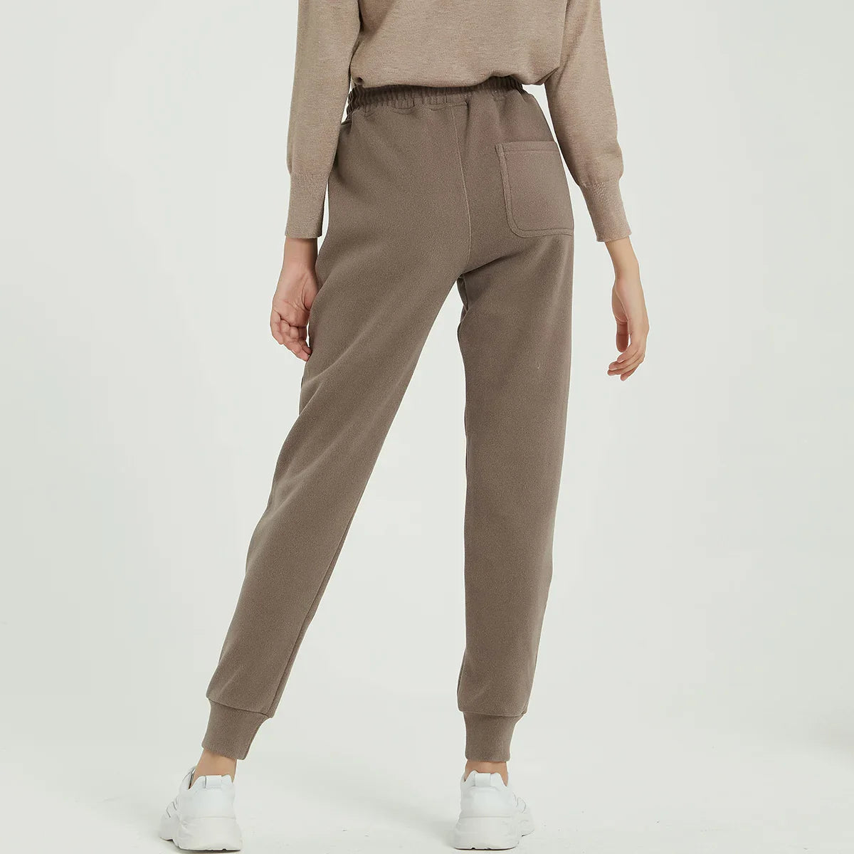 Drawstring Thick Velvet Joggers