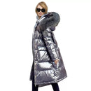 Fur Collar Hooded Long Parka Coat