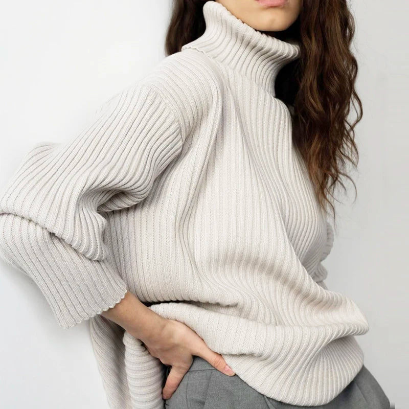 Turtle Neck Sweater and Midi Skirt Suits