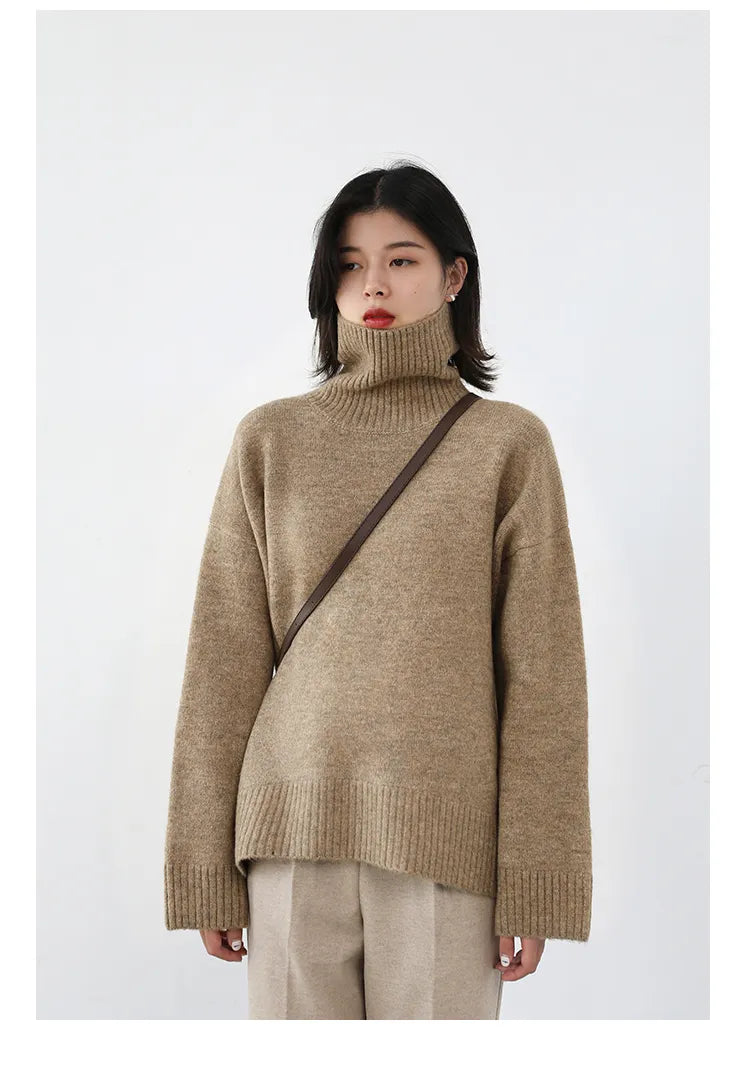 Loose Turtleneck Pullover Sweaters
