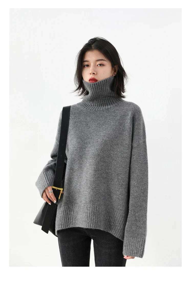 Loose Turtleneck Pullover Sweaters