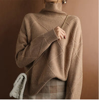 Pure Wool Solid Turtleneck Sweater