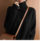 Pure Wool Solid Turtleneck Sweater