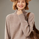 Turtleneck Solid Color Cashmere Sweater