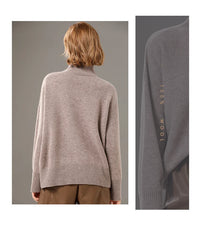 Turtleneck Solid Color Cashmere Sweater