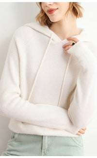 Wool Knitted Hooded Sweater