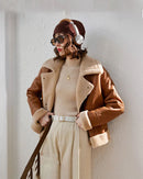 Fleece-lined Laps Casual Short Coat