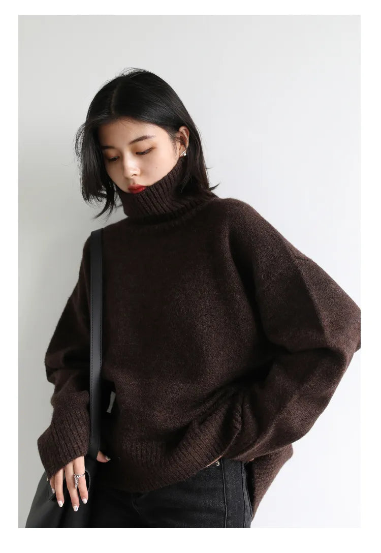 Loose Turtleneck Pullover Sweaters