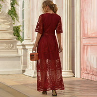 Embroidery Boho Lace Maxi Dress