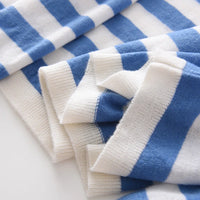 Round-Neck Wool Striped Pullover Sweater