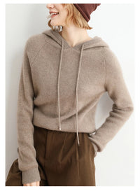 Wool Knitted Hooded Sweater