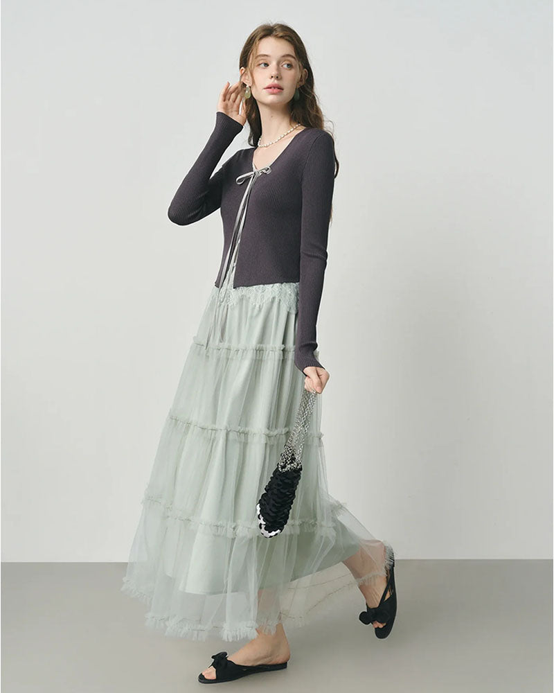 Mesh A-line Cake Skirt