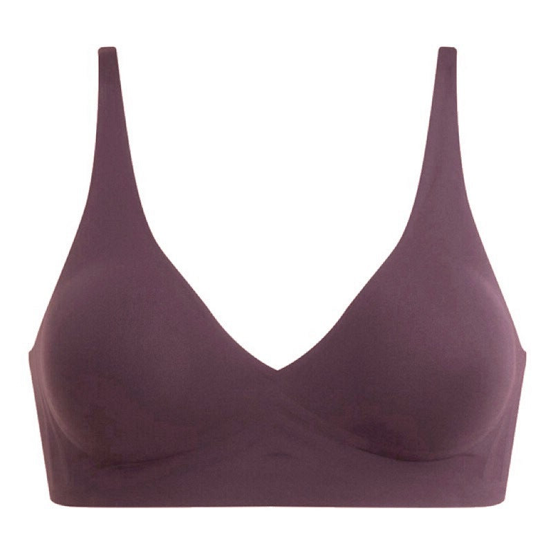 V-neck seamless rimless bra