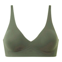 V-neck seamless rimless bra