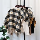 Fake Two-pieces Patchwork Shawl Sweater